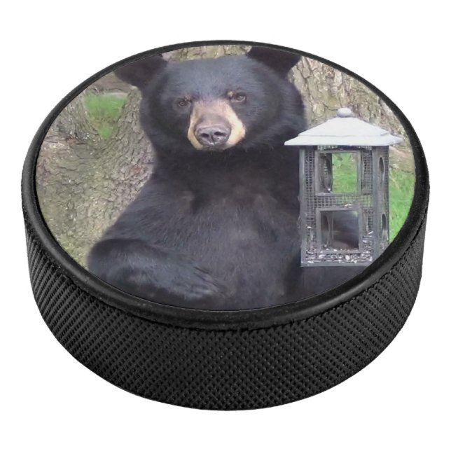 Schöner schwarzer Bär Eishockey Puck (3/4)