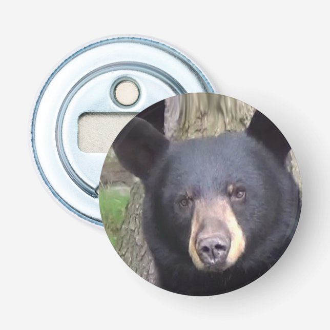 Schöner schwarzer Bär Flaschenöffner (Vorderseite)