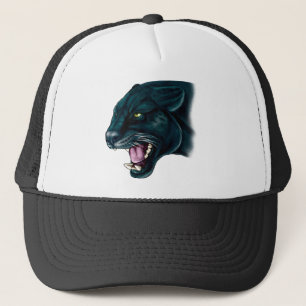 Schöner schwarzer Panther Truckerkappe