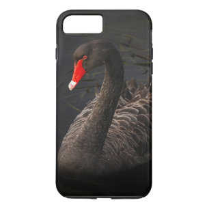 Schöner Schwarzer Schwan mit hellrotem Schnabel iPhone 8 Plus/7 Plus Hülle