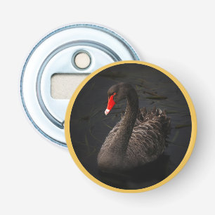 Schöner Schwarzer Schwan mit hellrotem Schnabel Flaschenöffner