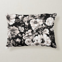 Schöner schwarzer und leichter Sepiaton floral