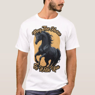Schöner Schwarzpferd-T - Shirt