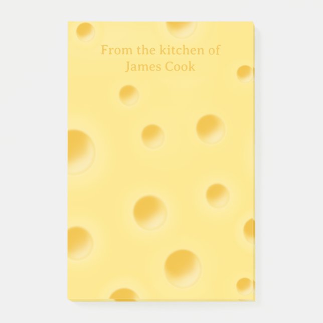 Schöner Schweizer Käse Fancious Personalisiert Post-it Klebezettel (Vorderseite)