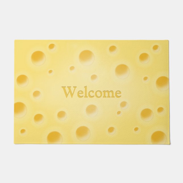 Schöner Schweizer Käse mit Holes personalizable Fußmatte (Vorderseite)