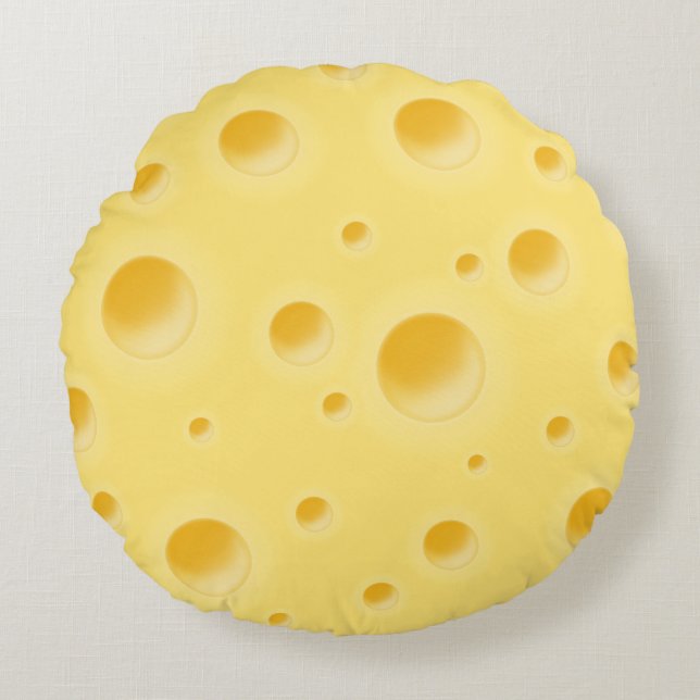 Schöner Schweizer Käse Rundes Kissen (Vorderseite)