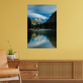Schöner See mit Bergen Zgornje Jezersko Poster