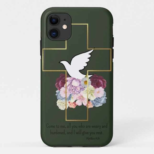 Schöner Segen Dunkelgrünes Gehäuse Case-Mate iPhone Hülle (Rückseite)