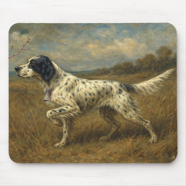 Schöner Setter, Kunst Mousepad (Vorne)