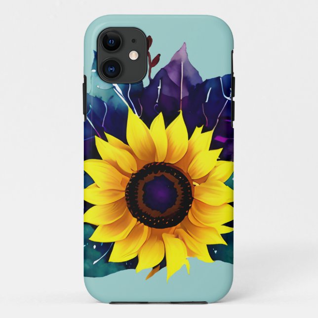Schöner Single Open Sunflower Case-Mate iPhone Hülle (Rückseite)