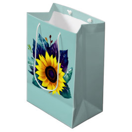 Schöner Single Open Sunflower Mittlere Geschenktüte
