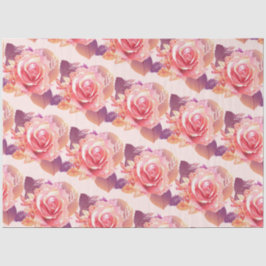 Schöner Single Pink Rose Seidenpapier