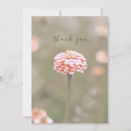 Schöner Single Rosa Blume Flat Danke Karte