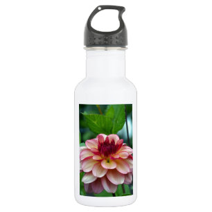 Schöner Single Rosa Dahlia Blume Edelstahlflasche