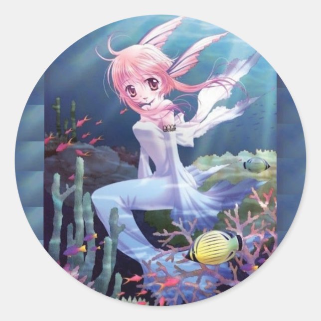 Schöner Sirene-Aufkleber Runder Aufkleber (Vorderseite)