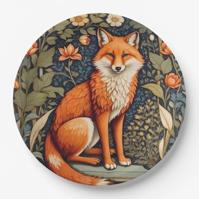 Schöner sitzender roter Fuchs, inspiriert von Will Pappteller (Vorderseite)