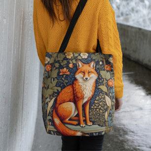 Schöner Sitzender Rotfuchs William Morris Inspirie Tasche