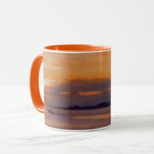 Schöner Sonnenaufgang im Ozean Tasse (Vorderseite Links)