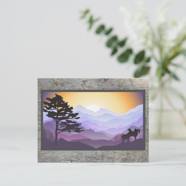 Schöner Sonnenaufgang über dem Berg Landschaft Kun Postkarte (Stehend Vorderseite)