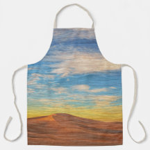 Schöner Sonnenaufgang über Sanddünen auf Holz