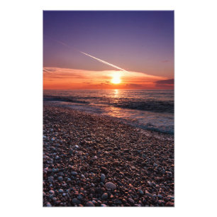 Schöner Sonnenuntergang am Meer. Batumi Georgia Fotodruck