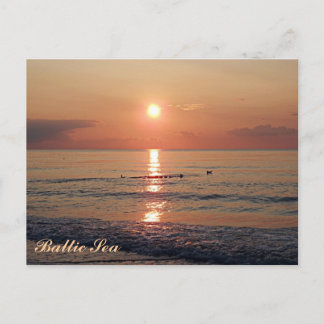 Schöner Sonnenuntergang an der Ostsee Foto Postkar Postkarte