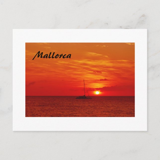 Schöner Sonnenuntergang auf Mallorca - Postkarte (Vorderseite)