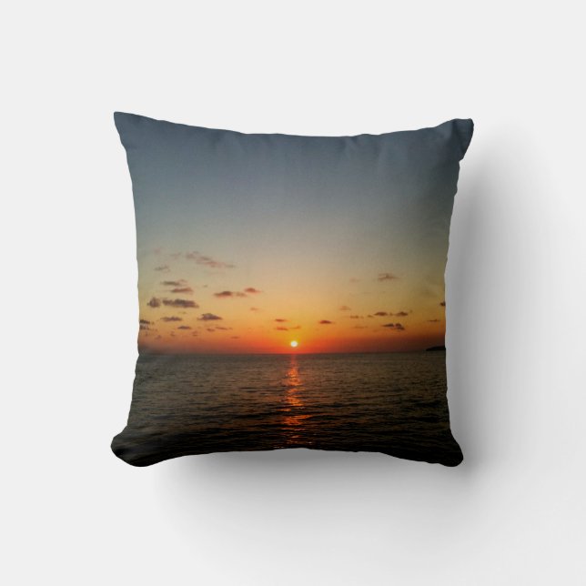 schöner Sonnenuntergang Gelb-Orange Kissen (Vorderseite)