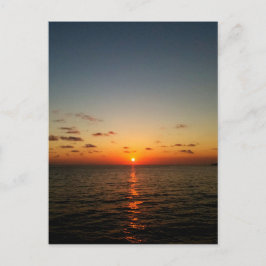 schöner Sonnenuntergang Gelb Orange Postkarte