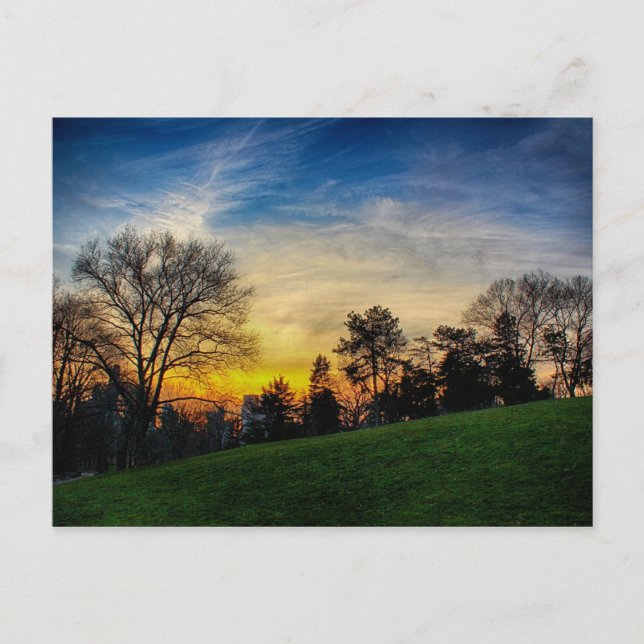 Schöner Sonnenuntergang im Central Park, NYC Postkarte (Vorderseite)