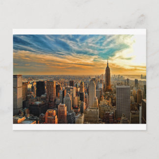 Schöner Sonnenuntergang in Manhattan, New York Cit Postkarte