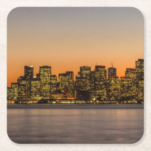 Schöner Sonnenuntergang in San Francisco Rechteckiger Pappuntersetzer