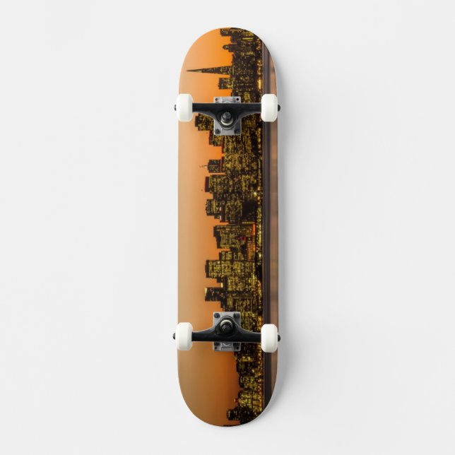 Schöner Sonnenuntergang in San Francisco Skateboard (Vorderseite)