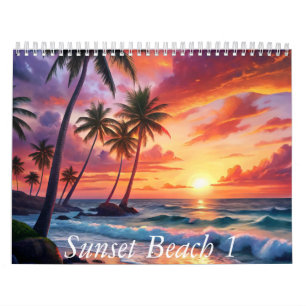 Schöner Sonnenuntergang Kalender