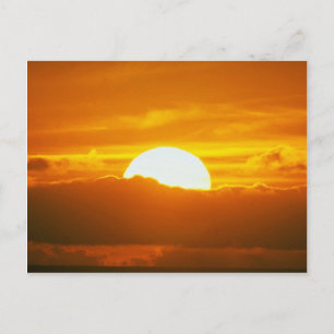 Schöner Sonnenuntergang: Moorea, Außenriff Pass, T Postkarte