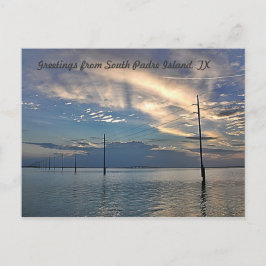 Schöner Sonnenuntergang South Padre Island Postkarte