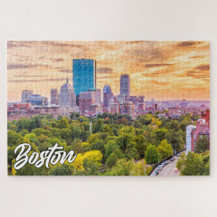 Schöner Sonnenuntergang über Boston, Massachusetts