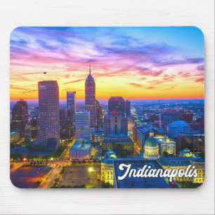 Schöner Sonnenuntergang über Indianapolis, Indiana Mousepad
