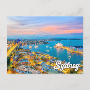 Schöner Sonnenuntergang über Sydney, Australien Postkarte
