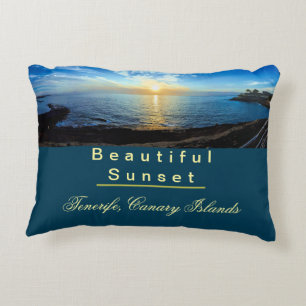 Schöner Sonnenuntergang über Teneriffa Kanarische  Dekokissen