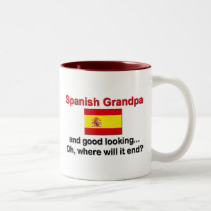 Schöner spanischer Großvater Zweifarbige Tasse