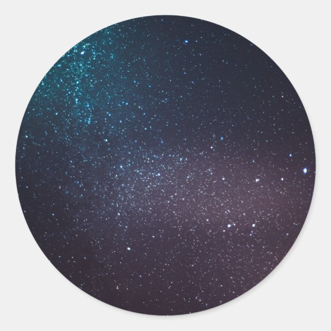 Schöner Sternenhimmel Runder Aufkleber (Vorderseite)
