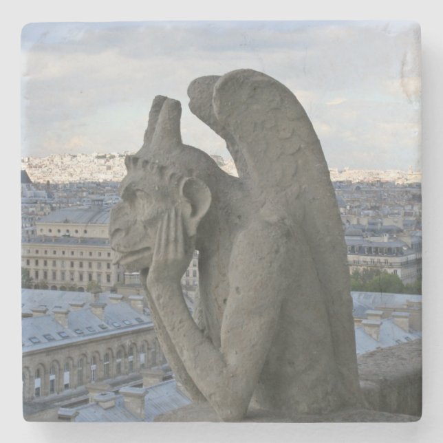 Schöner Stone Gargoyle Steinuntersetzer (Vorderseite)