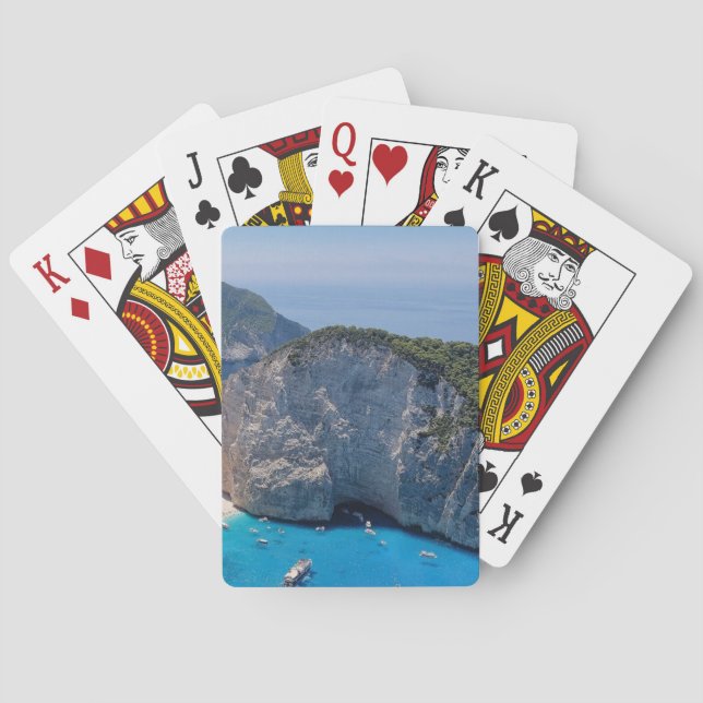 Schöner Strand am Meer Spielkarten (Rückseite)