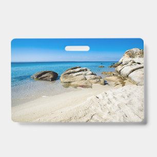 Schöner Strand am Mittelmeer Ausweis