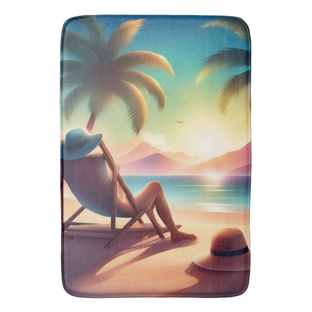 schöner Strand Badematte (Vorderseite Vertikal)
