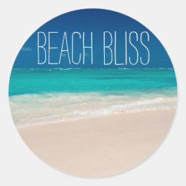 Schöner Strand Bliss Runder Aufkleber