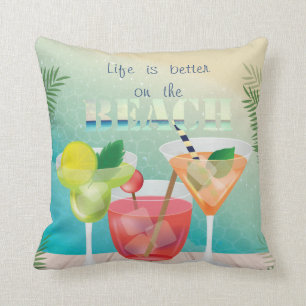 Schöner Strand, Cocktails Kissen