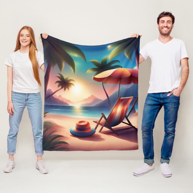 schöner Strand Fleecedecke (Beispiel)