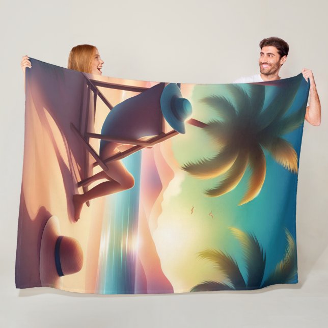 schöner Strand Fleecedecke (Beispiel)